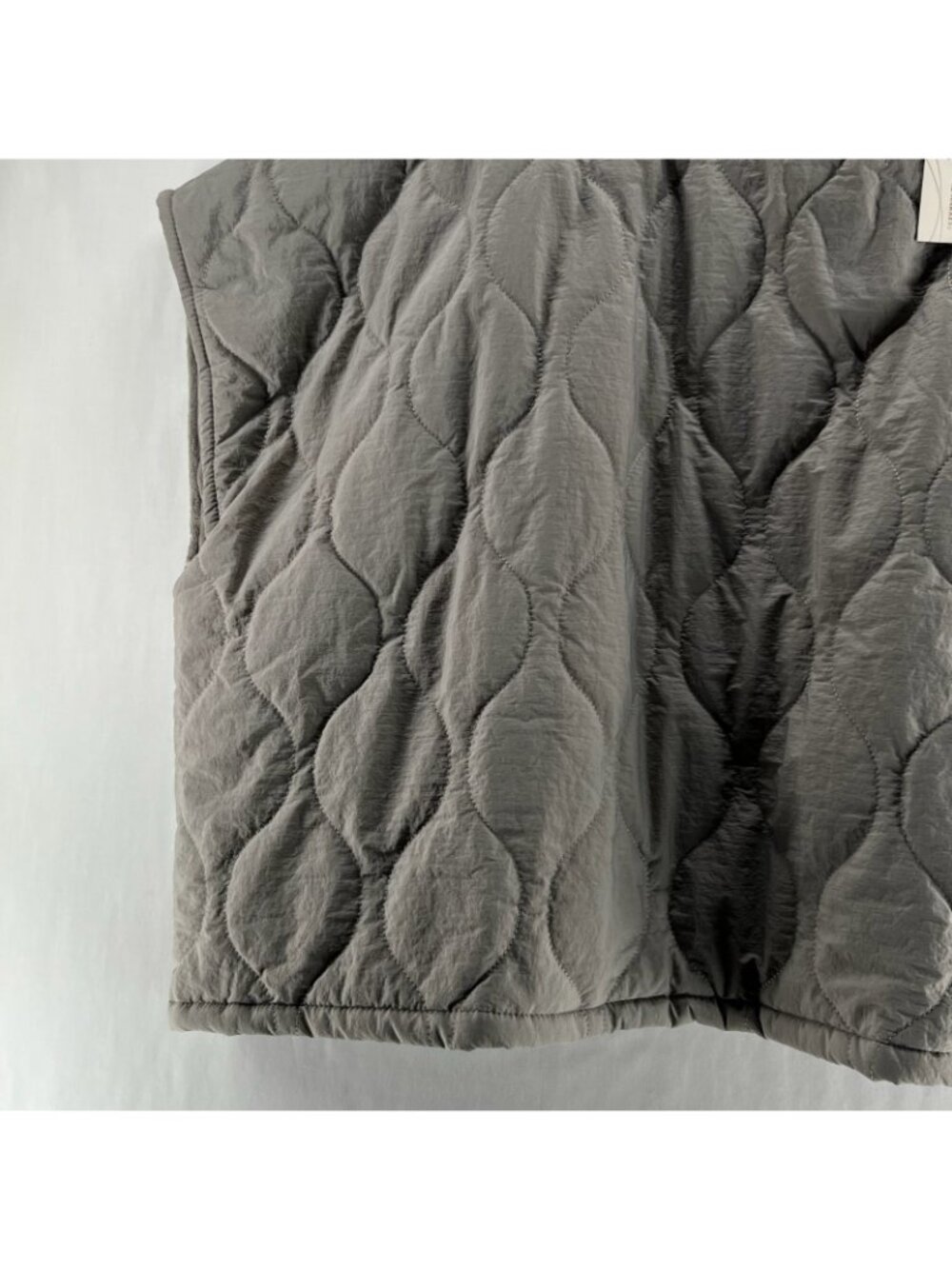 World Market Quilted Fleece Cowl Neck Poncho Womens One Size Oversized Boxy Gray - Picture 8 of 13